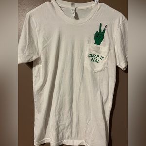 Next Level Apparel Creep It Real Zombie Hand Pocket Tee Unisex Size XS